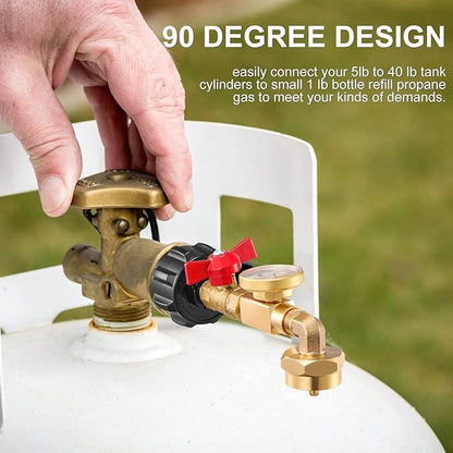 🔥 Top-Rated Propane Refill Elbow Adapter with Tank Gauge