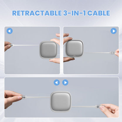 3 in 1 Portable Retractable Fast Charging Cable