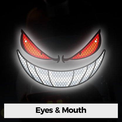 Evil Eyes Motorcycle Stickers with Self-Adhesive Backing