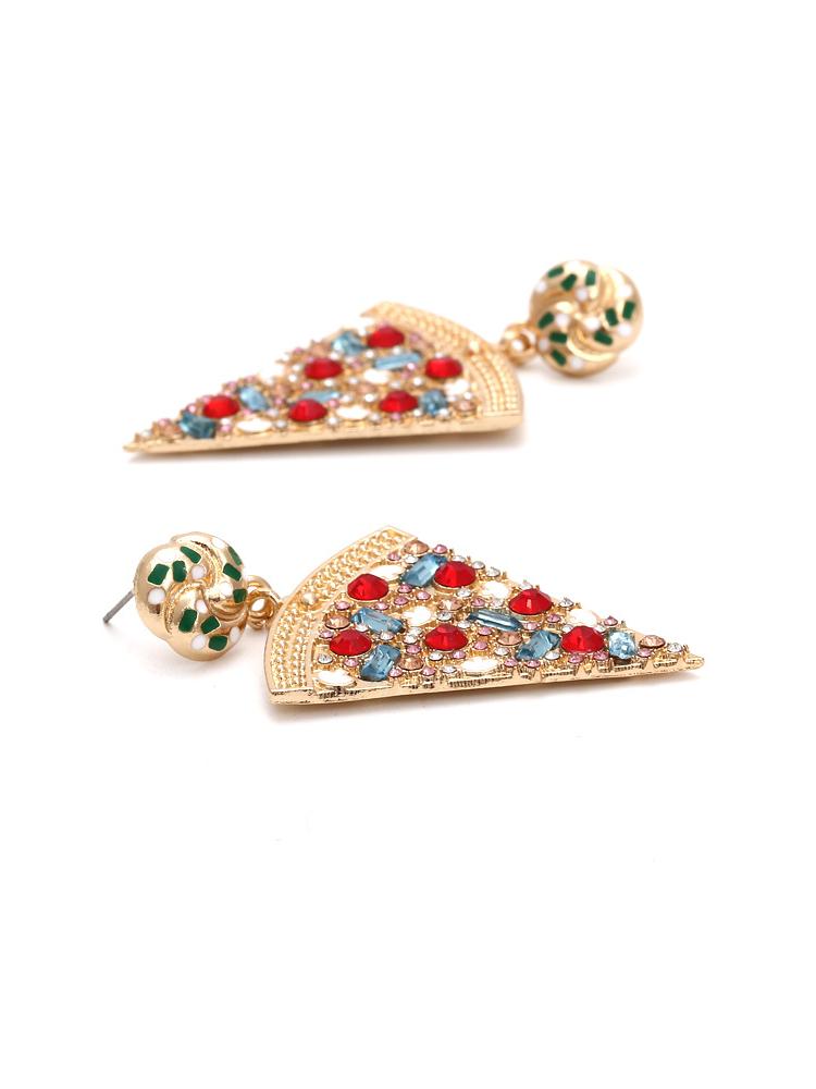 Pizza Diamante Drop Earrings