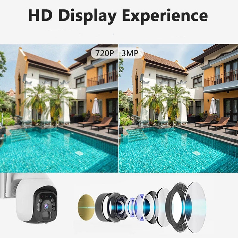 Solar Waterproof Night Vision Outdoor Security Camera