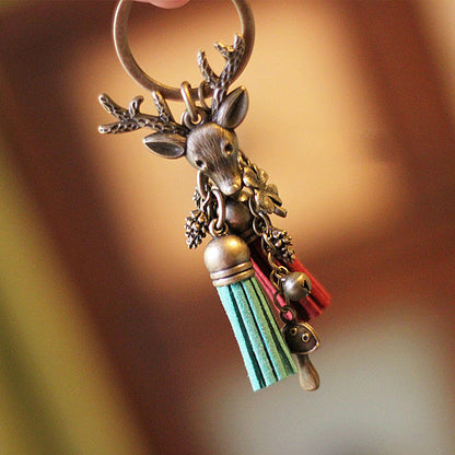 Christmas Mood Forest Deer Keychain