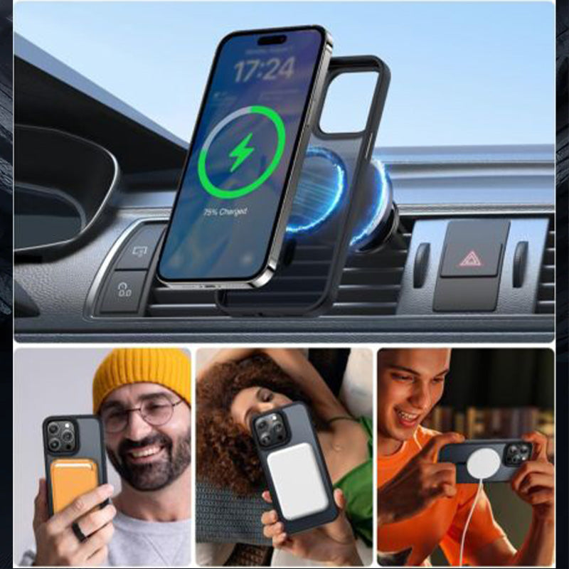 Rotating Stand Anti Drop Magnetic Phone Case For iPhone