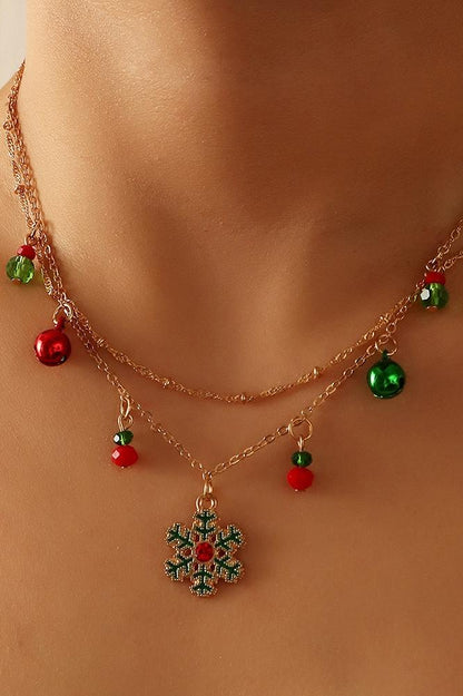 Lynn Christmas Snowflake Removable Pendant Nacklace