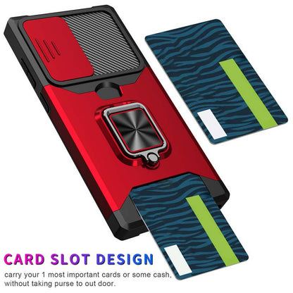 Card Sliding Window Anti-drop Phone Case For Samsung S23/24 Series