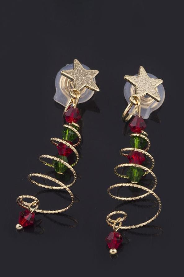 Eudora Christmas Tree Drop Earrings