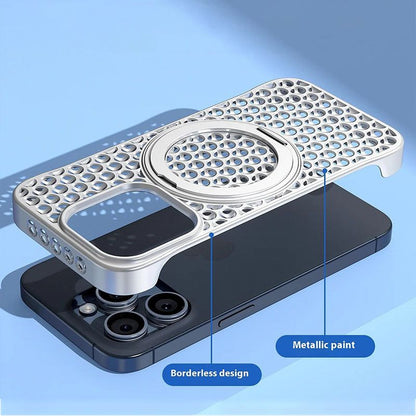 Honeycomb Heat Dissipation Case with Kickstand for iPhone